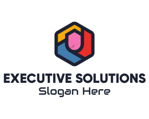 Colorful Hexagon Startup logo design