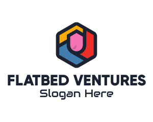 Colorful Hexagon Startup logo design