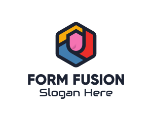 Colorful Hexagon Startup logo design