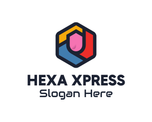 Colorful Hexagon Startup logo design