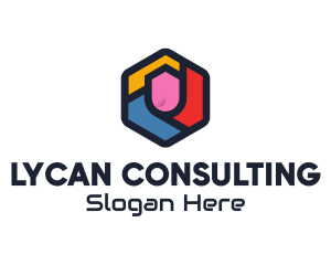 Colorful Hexagon Startup logo design