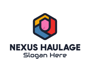 Colorful Hexagon Startup logo design