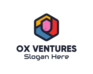 Colorful Hexagon Startup logo design