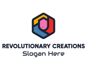 Colorful Hexagon Startup logo design