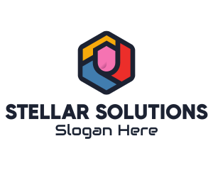 Colorful Hexagon Startup logo design