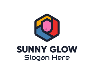 Colorful Hexagon Startup logo design