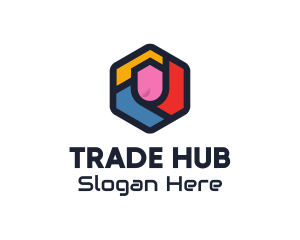 Colorful Hexagon Startup logo design