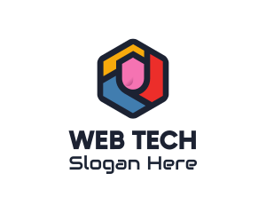 Colorful Hexagon Startup logo design