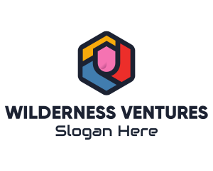 Colorful Hexagon Startup logo design