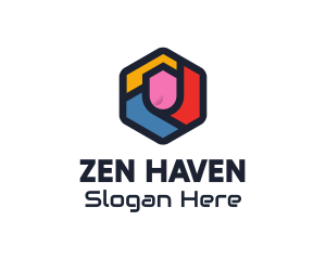 Colorful Hexagon Startup logo design