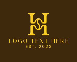 Premium Coffee Letter H logo