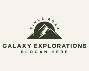 Mountain Lightning Hike logo design