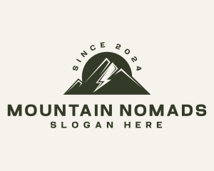 Mountain Lightning Hike logo design