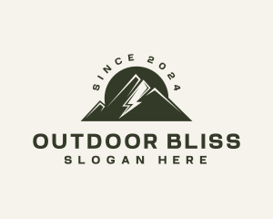 Mountain Lightning Hike logo design