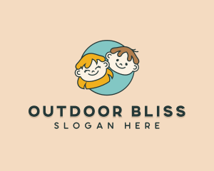 Children Boy Girl logo design