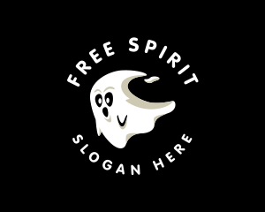 Cute Spirit Ghost logo design