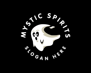 Cute Spirit Ghost logo design