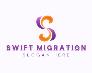 Swirl Media Letter S logo design