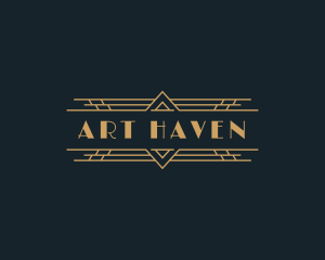 Luxury Art Deco Boutique logo design