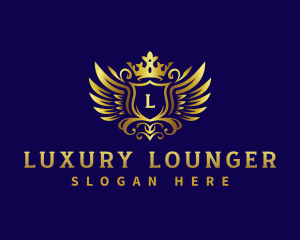 Luxury Crown Wings logo design