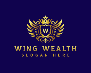 Luxury Crown Wings logo design