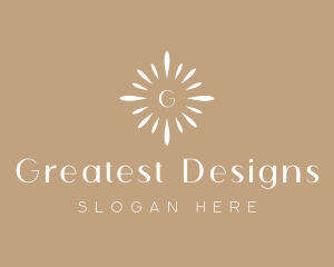 Floral Sun Decor logo design