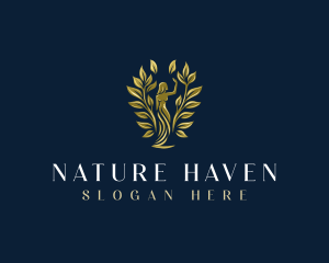 Tree Nature Woman logo design