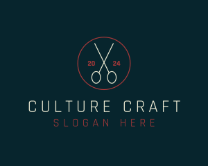 Scissors Stylist Grooming Logo