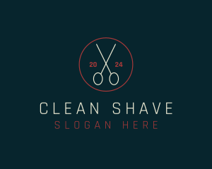 Scissors Stylist Grooming logo design