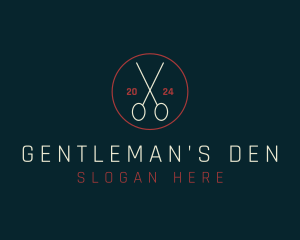 Scissors Stylist Grooming logo design