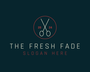 Scissors Stylist Grooming logo design