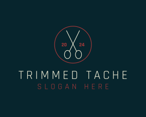 Scissors Stylist Grooming logo design