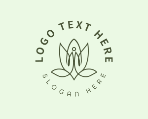 Holistic Meditation Lotus Flower logo