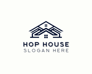 House Roofing Renovation logo design