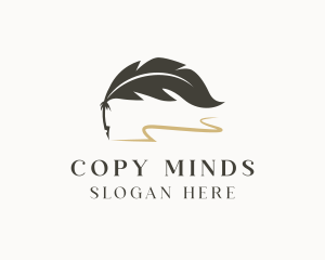 Writer Feather Quill logo design