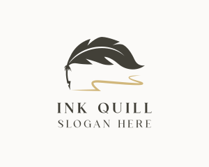 Writer Feather Quill logo design