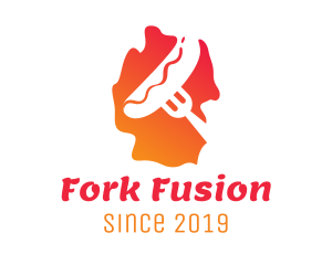 Germany Sausage Fork  logo design