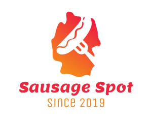 Germany Sausage Fork  logo design