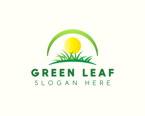 Sun Grass Lawn logo design