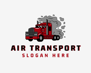 Smoke Logistics Truck logo design