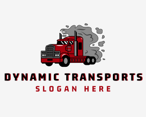 Smoke Logistics Truck logo design