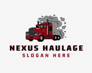 Smoke Logistics Truck logo design