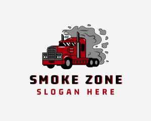 Smoke Logistics Truck logo design