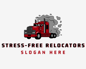 Smoke Logistics Truck logo design