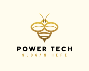 Simple Golden Bee logo