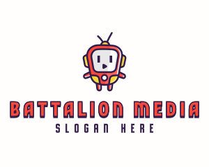 Robot Cyborg Media logo design