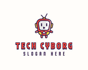 Robot Cyborg Media logo design