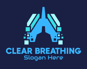 Blue Digital Lungs Tech logo