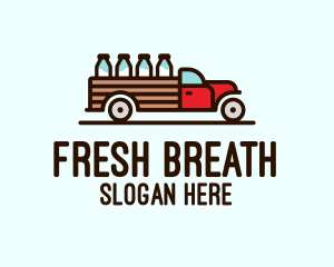 Milk Truck Delivery logo design