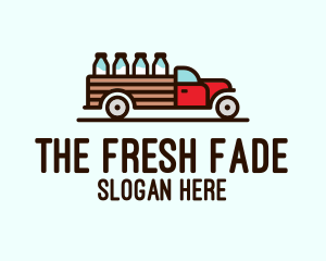 Milk Truck Delivery logo design